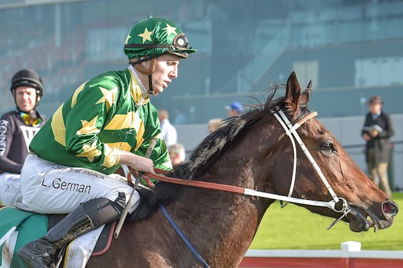 Lewis German has been banned from riding for 10 years.
