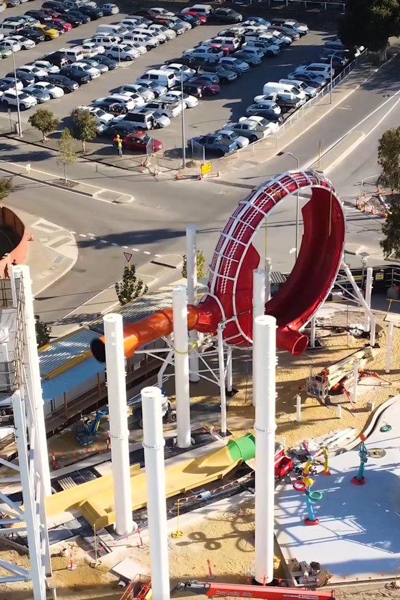 The WACA redevelopment includes a community pool with waterslides, gym, cafe, playground and new cricket museum.
