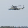 Russian-Belarus military drills at the Obuz-Lesnovsky training ground in Belarus on Saturday.