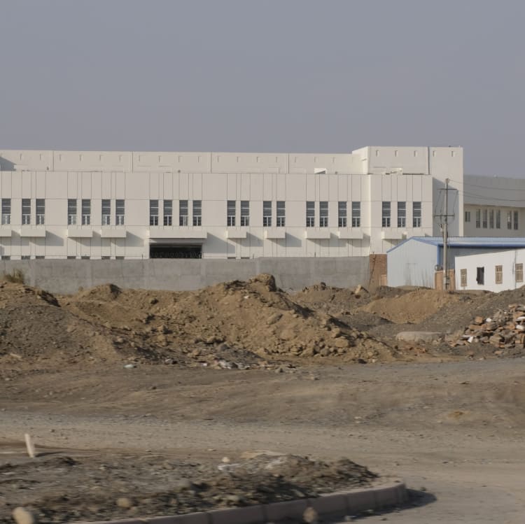A re-education camp, officially known as vocational education and training centre, on the outskirts of Turpan City, Xinjiang.