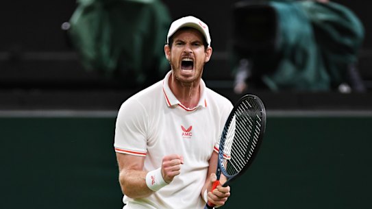 An elated Andy Murray, who next faces Denis Shapovalov of Canada.