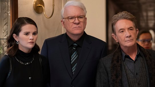 Selena Gomez, Steve Martin and Martin Short in Only Murders in the Building.