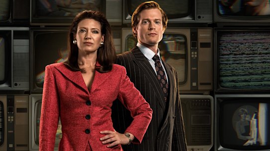 Anna Torv and Sam Reid in The Newsreader.