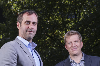 Charlie Youakim (L), co-founder and CEO Sezzle, and president and co-founder Paul Paradis. 