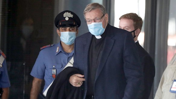 Cardinal George Pell returns to Rome amid reports of an elaborate conspiracy to influence his trial.