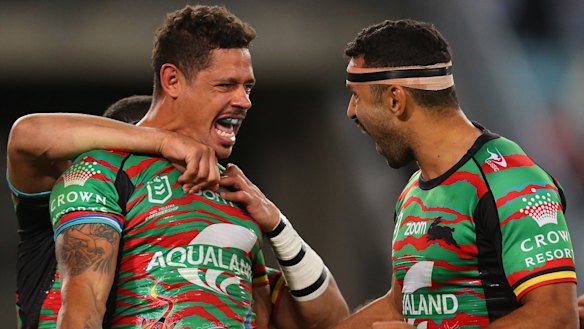 Dane Gagai is rapt with another four-pointer to add to his tally.