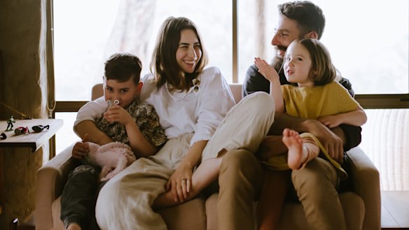 Shonel Bryant with husband Luke, their seven-year-old son Smith and five-year-old daughter Vogue.
