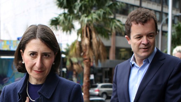 Policy switch: As environment minister Mark Speakman (right) prepared comprehensive climate policies that did not survive the elevation of Gladys Berejiklian to the role of Premier in 2017, documents show.