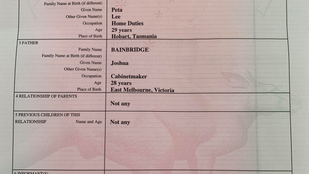 Victorian birth certificates have previously not recognised de facto or unmarried couples. 