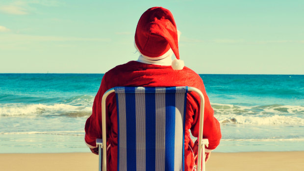 Santa on the beach