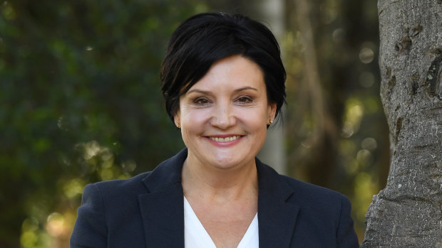 Newly elected leader of the NSW Labor Party Jodi McKay at Burwood Park on Sunday.