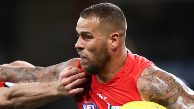 Star showing: Lance Franklin kicked five goals the last time the sides met.
