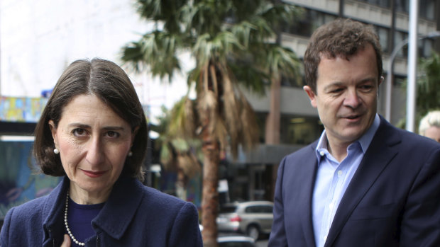 Policy switch: As environment minister Mark Speakman (right) prepared comprehensive climate policies that did not survive the elevation of Gladys Berejiklian to the role of Premier in 2017, documents show.