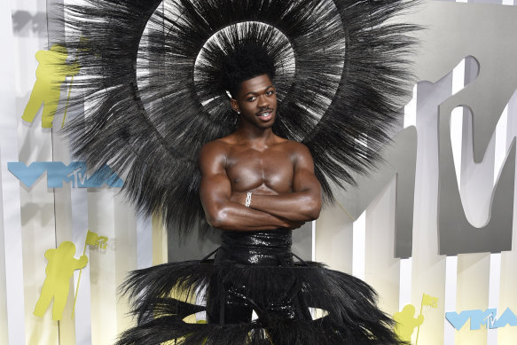 Lil Nas X arrives at the MTV Video Music Awards at the Prudential Centre before taking home three VMAs for Industry Baby.