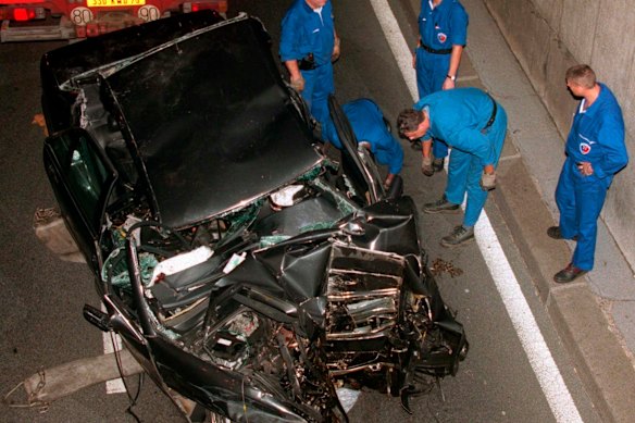 The car from the crash that killed Diana and Dodi Fayed in 1997.
