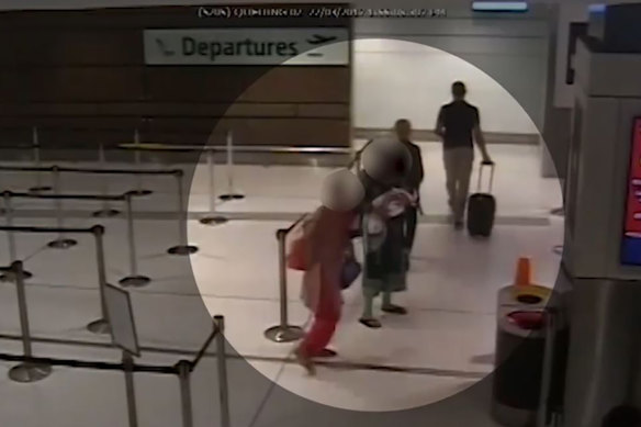 A Sydney man caught on CCTV threatening a woman and her child onto a flight to India from Sydney became the first person in Australia to be convicted for an exit human trafficking offence, in 2021. 