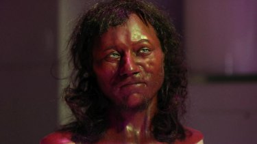 A reconstruction by Dutch experts of the face of Cheddar Man who is believed to have been one of the first modern Britons about 9000 years ago.