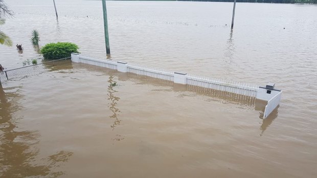 Floodwaters inundated homes across north Queensland, including this Morehead Street property at Ingham.