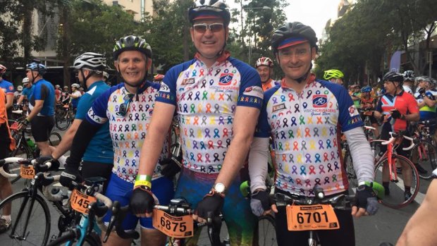 Before the crash, Graham Walters (left) was part of the Vision Crusaders cancer charity cycling team, which managed to raise more than $1m for research.