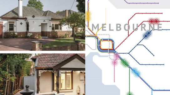 Where there are big price drops between Melbourne stations.