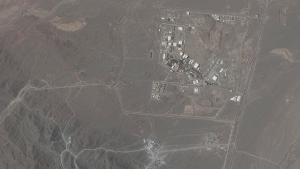 This satellite photo from Planet Labs PBC shows the Natanz nuclear facility in Iran on May 20.