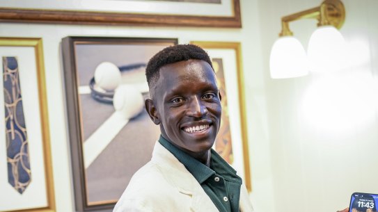 Proud father Peter Bol.