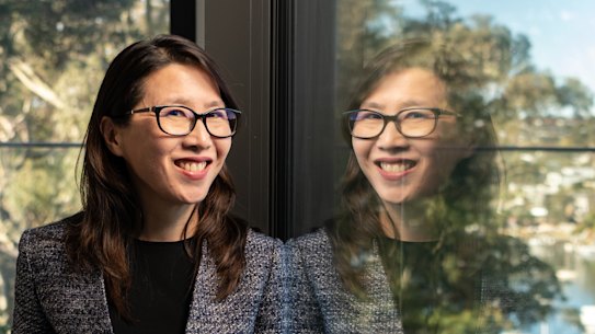 Australian-Asian author and former PwC partner Karen Loon stand for a portrait in Sydney.