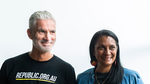 Co-chairs of the Australian Republic Movement Craig Foster and Nova Peris.