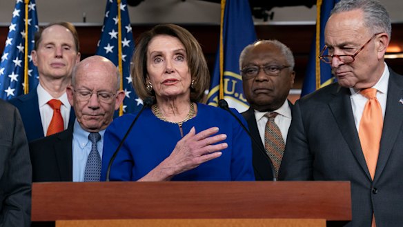 In a press conference after the failed meeting, House Speaker Nancy Pelosi said she prayed for the President.