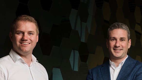 Prospa founders Beau Bertoli and Greg Moshal.