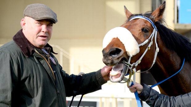 Happy returns: Peter Moody with Shepard after winning the benchmark 78 in Ballarat.
