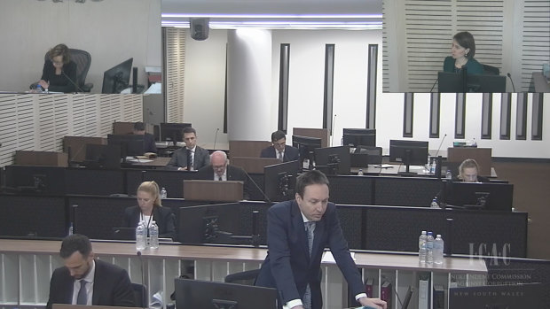Council assisting the ICAC, Scott Robinson, asks questions of Gladys Berejiklian.