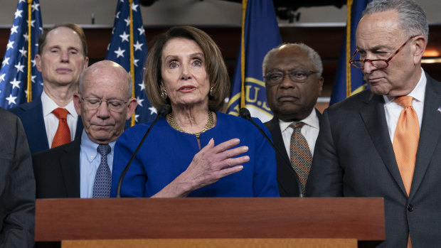 In a press conference after the failed meeting, House Speaker Nancy Pelosi said she prayed for the President.
