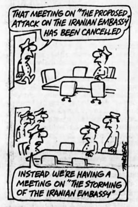 Ron Tandberg cartoon published on April 7, 1992.