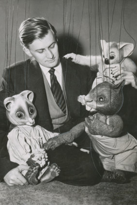 Peter Scriven with some of the superstar Tintookies in 1957.