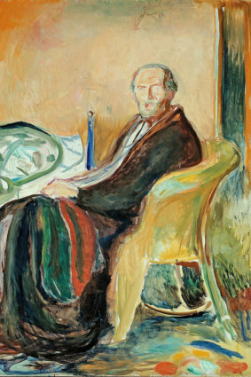 Self Portrait with the Spanish Flu by  Edvard Munch.