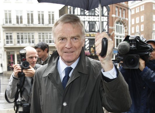 Max Mosley arrives at the High Court in London for legal action against the News of the World newspaper for breaching his privacy.    