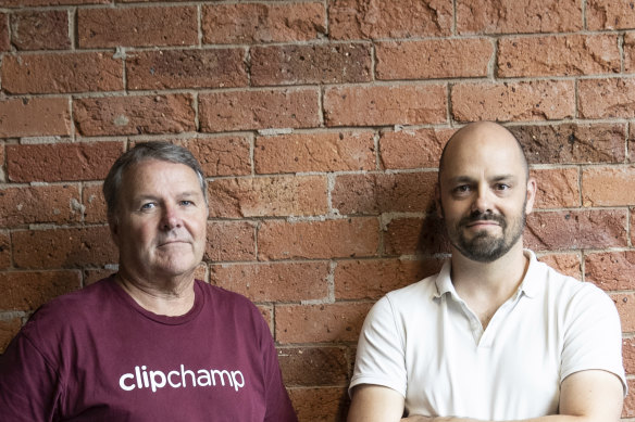 Clipchamp’s David Hewitt, left, and Alex Dreiling will now join Microsoft.
