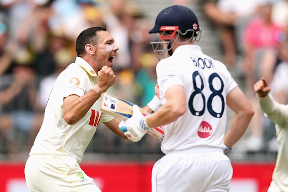 Scott Boland bounced back in style in stunning scenes on day two in Perth.
