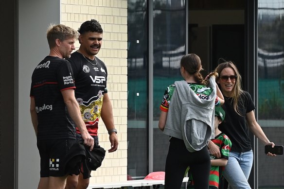 Latrell Mitchell at South Sydney training on Thursday.