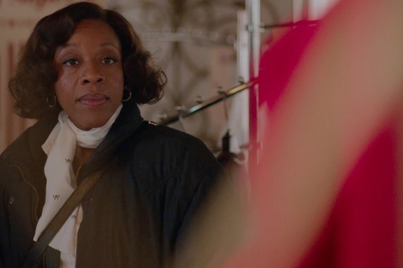 Marianne Jean-Baptiste takes a fateful shopping trip in Peter Strickland's In Fabric.