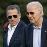 Hunter and Joe Biden in 2023.
