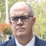 ABC managing director David Anderson leaves Federal Court on Wednesday.