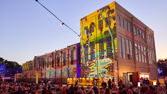 The station lights up once more.