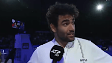 Matteo Berrettini was caught in an uncomfortable situation during a post-match interview.