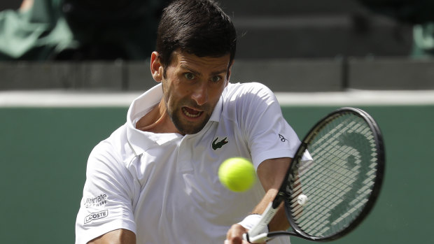 'Only human': Novak Djokovic overcame a slow start to beat Germany's Philip Kohlschreiber.