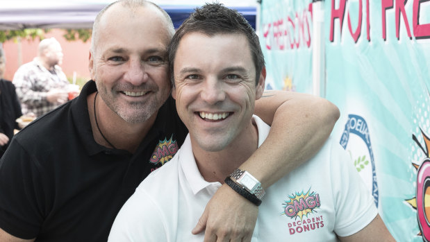 Former Drift restaurateur David Moore (left) with partner Andrew Clarke.