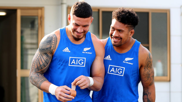 Sonny Bill Williams and Ardie Savea during their time together for the All Blacks.