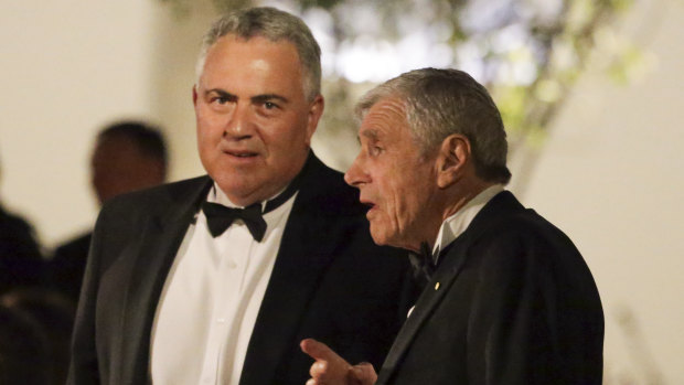 United States ambassador Joe Hockey and businessman Kerry Stokes during the state dinner.