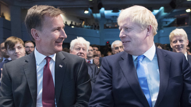 Jeremy Hunt and Boris Johnson await the Tory leadership result. 